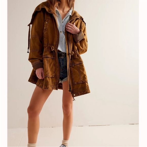 Free People Brown Utility Jacket size M - Picture 10 of 10